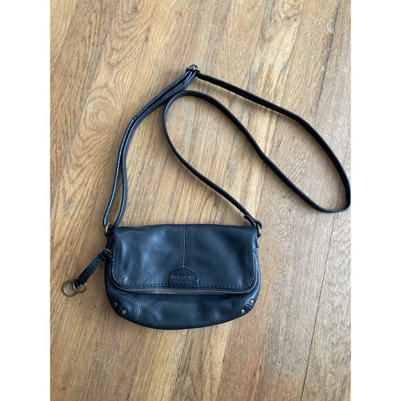 American Leather Co. Leather Bag SMALL Cross Body Black Classic Boho - Picture 1 of 14